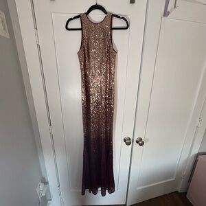 Lulus Sequin Ombré Maxi Dress